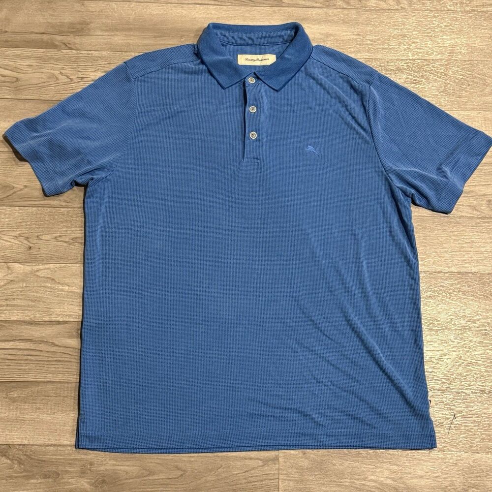 Tommy Bahama Polo Shirt Large Performance Embroidered Marlin Modal Golf